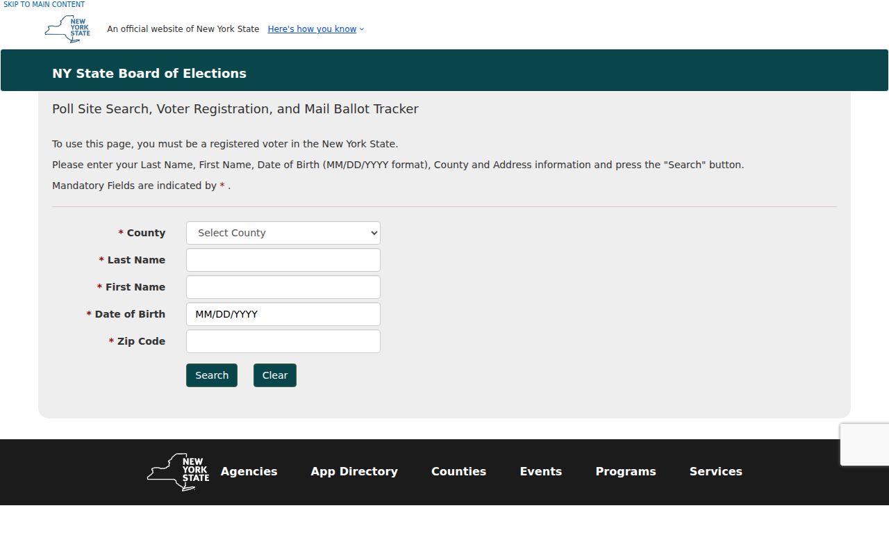 Town of East Hampton residents directory New York voter lookup fields